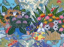 French Country Still Life Painting Original Acrylic On Canvas 2 small