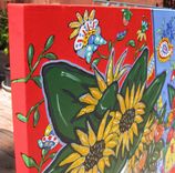 Sunflowers Acrylic Still Life, Original Painting On Canvas 2 small
