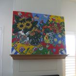 Sunflowers Acrylic Still Life, Original Painting On Canvas 3 small