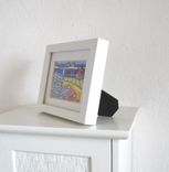 Acrylic Landscape Beach Painting, Original Minature Ink On Canvas 4 small