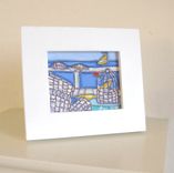 Acrylic Beach Painting, Original Still Life Miniature On Canvas 5 small