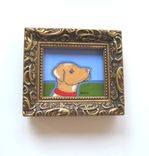 Acrylic Animal Painting Miniature Yellow Labrador Painting 3 small