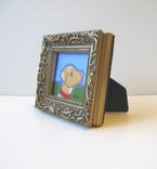 Acrylic Animal Painting Miniature Yellow Labrador Painting 4 small