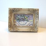 Miniature Sunflowers Still Life Painting Original Acrylic 3 small