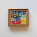 Acrylic Cat Animal Painting On Canvas Eiffel Tower Original 1 small