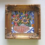 Still Life Original Acrylic Art Painting Sunflowers In A Basket 2 small