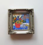 Cat Still Life Painting Original Acrylic 3 small