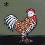 Acrylic Rooster Original Painting On Canvas, Animal Painting 1 small