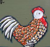 Acrylic Rooster Original Painting On Canvas, Animal Painting 3 small