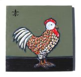 Acrylic Rooster Original Painting On Canvas, Animal Painting 4 small