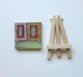 Acrylic Abstract Miniature Painting, Gift Idea, Beach Cottage Chic 3 small