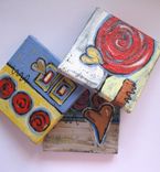 Valentine's Miniature Heart Painting Original Acrylic On A Mini Canvas 3 small