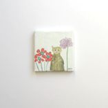 Mini Canvas Cat Painting, Animal, Miniature Painting, Original Acrylic 2 small