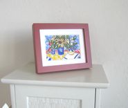 Still Life Painting Original Canvas Ink 3 small