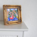 Acrylic Sunflowers Still Life Painting, Miniature Eiffel Tower 3 small