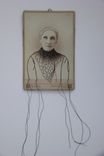 Art Installation Embroidered Antler And Photograph - Memory Wall 3 small