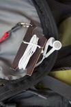 Upcycled Leather Earbud Headphone Organizer Keychain 2 small