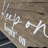 Ghost Wood Sign With Steel Letters. Custom Made To Any Size And Color. 4 small