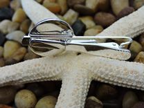 Custom 20mm Sterling Silver Plated Tie Clip 2 small