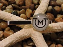 Custom 20mm Sterling Silver Plated Tie Clip 5 small