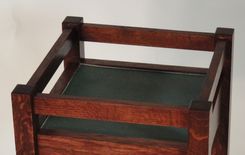 Mission White Oak And Tile Plant Stand 2 small