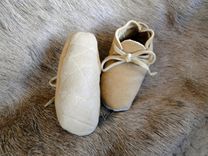 Custom Braintan Leather  Baby Moccasin Booties 3 small