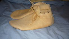 Braintan Leather Plains Style Soft Soled Moccasins 2 small