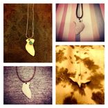 Ceramic Wing, Bird And Feather Necklaces 1 small