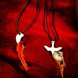 Ceramic Wing, Bird And Feather Necklaces 5 small
