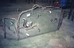 Fire Screen With Squirrel And Oak, Fabricated Metal Sculpture 1 small