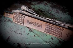 Customized Vegetable Tanned Leather Rifle Sling Or Gun Sling Hand Tooled Slim Style. 3 small