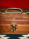 Black Walnut Box With Turquoise Inlay And Velvet 2 small