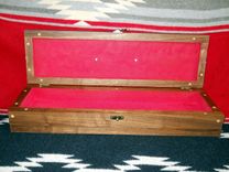 Black Walnut Box With Turquoise Inlay And Velvet 3 small