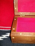Black Walnut Box With Turquoise Inlay And Velvet 4 small