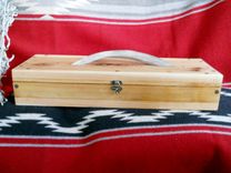 Cedar Box With Deer Antler Handle 1 small