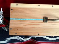 Custom Cedar Box With Turquoise Inlay And Antique Brass Hardware 2 small