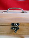 Custom Cedar Box With Turquoise Inlay And Antique Brass Hardware 3 small