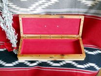 Custom Cedar Box With Turquoise Inlay And Antique Brass Hardware 4 small