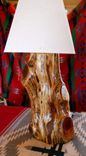 Juniper (Cedar) Lamp With Handmade Natural Paper Shade 2 small