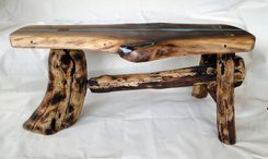 Unique Black Walnut Slab Bench 4 small