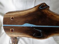 Unique Black Walnut Slab Bench 6 small