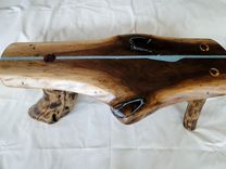 Unique Black Walnut Slab Bench 7 small