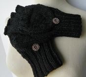 Handknit Scarf And Convertible Fingerless Mittens Set 2 small