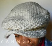 Roo-Dee The Oversized Knit Newsie / Jeff Cap - Linen Tweed 4 small