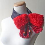 Big..Red..Bow.. Fiber Art Scarf 4 small