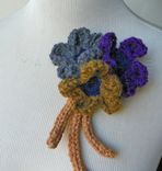 The Winterberry Scarf And Brooch In Plum Purple / On Sale Now 5 small