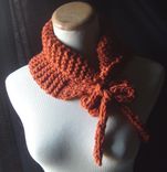 Knit Cowl Neckwarmer In Pumpkin / On Sale Now 1 small