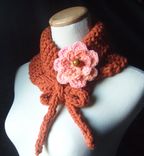 Knit Cowl Neckwarmer In Pumpkin / On Sale Now 2 small