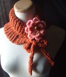 Knit Cowl Neckwarmer In Pumpkin / On Sale Now 3 small