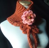 Knit Cowl Neckwarmer In Pumpkin / On Sale Now 5 small